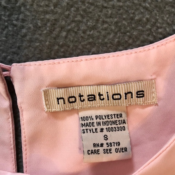 Notations pale pink sleeveless top size small - Picture 4 of 6